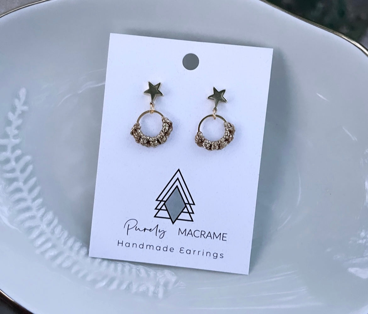 Gold Star Stud Earrings