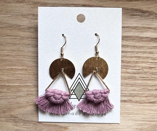Lavender Dangly Triangles