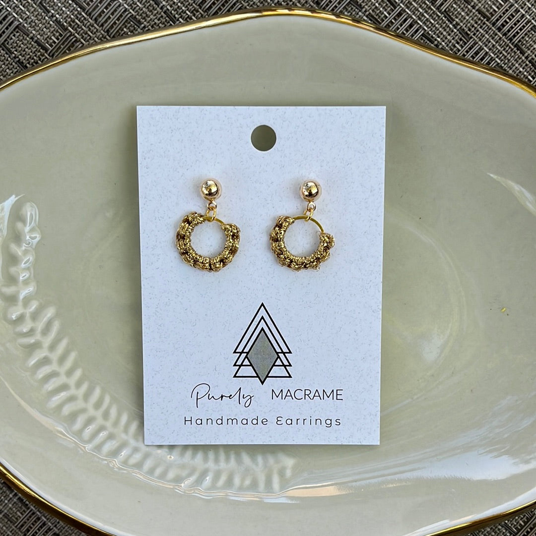 Small Gold Stud Hoops