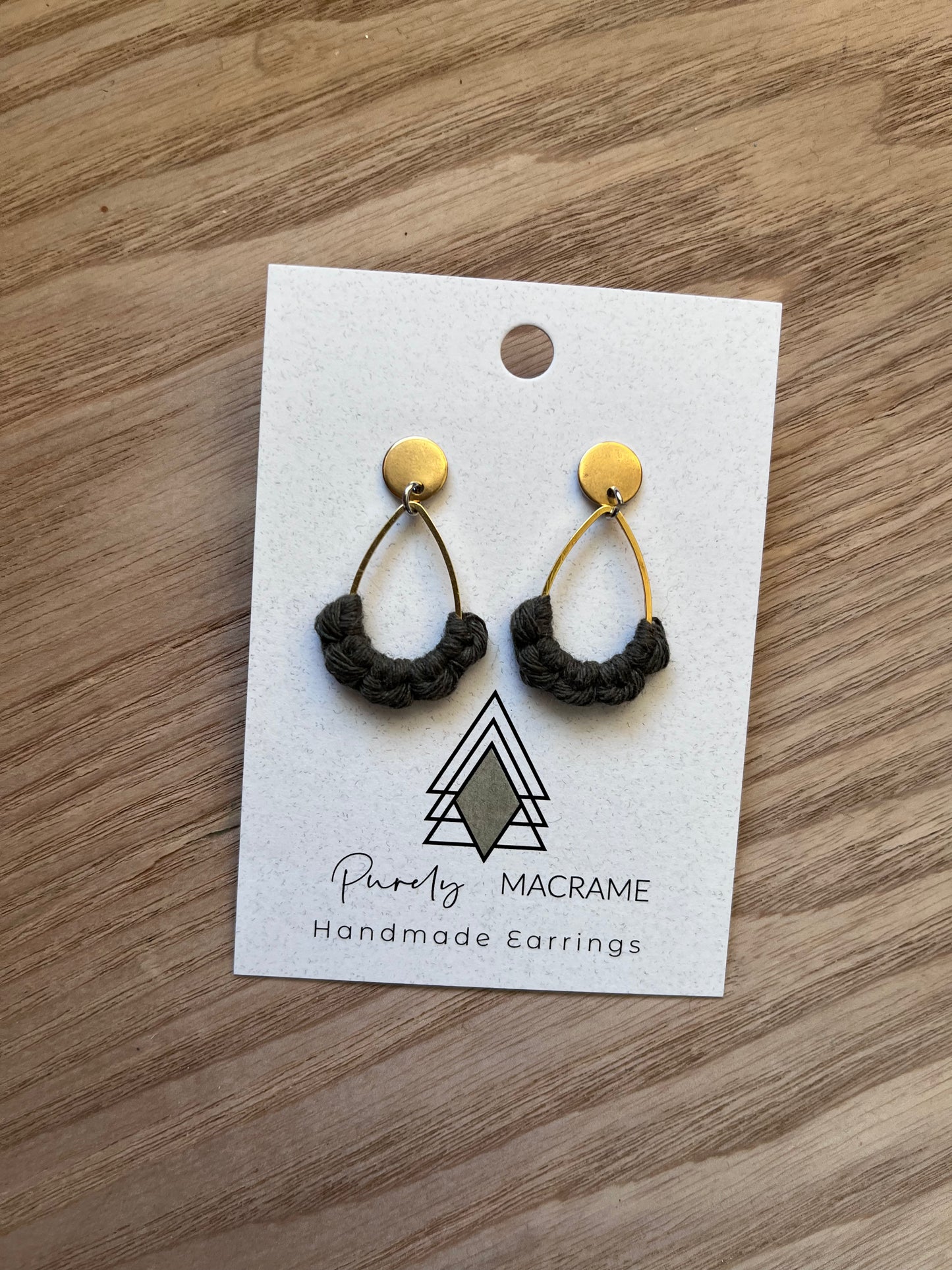 Autumn Olive Stud Teardrops