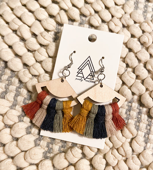 Colorful Wooden Earrings