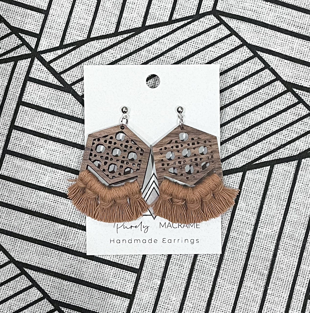 Wooden Rattan Earrings