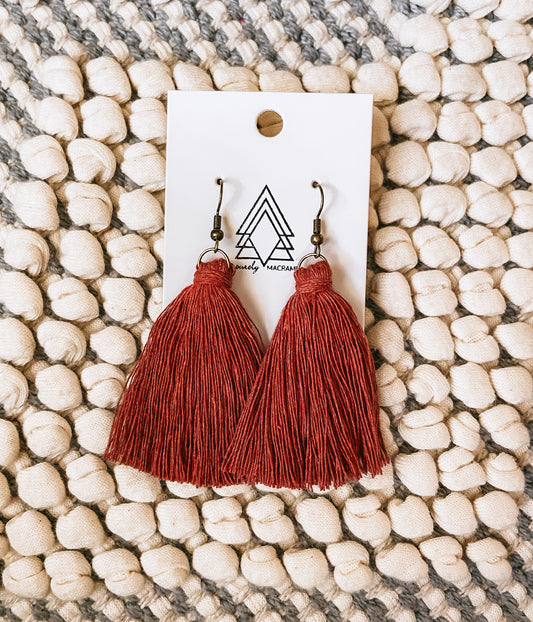 Cinnamon Tassel Earrings