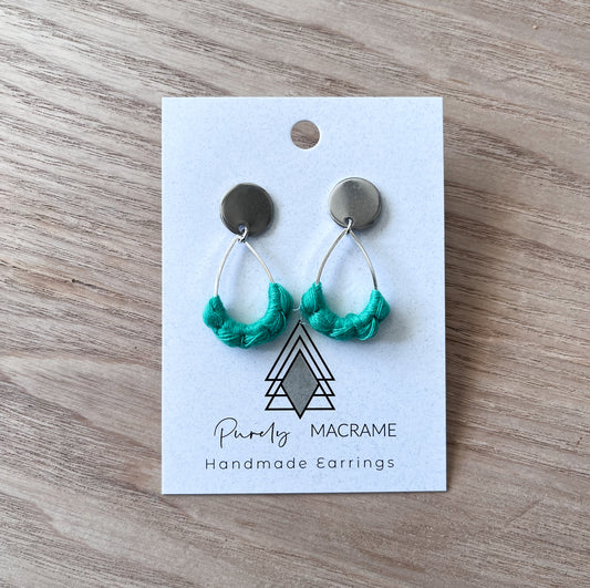 Winter Green Stud Teardrops