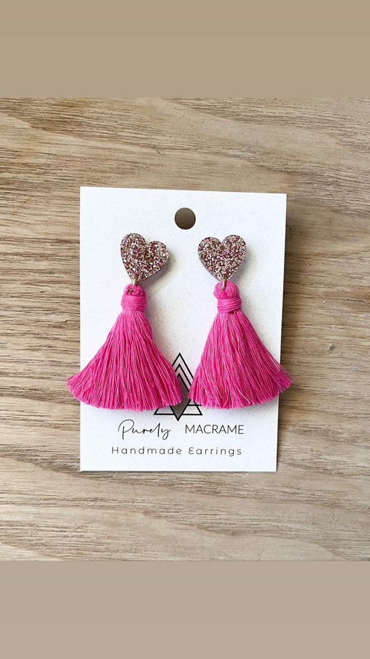Rose Gold & Pink Tassels