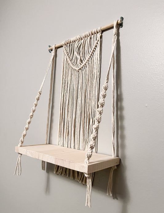 Macrame Shelf with Design