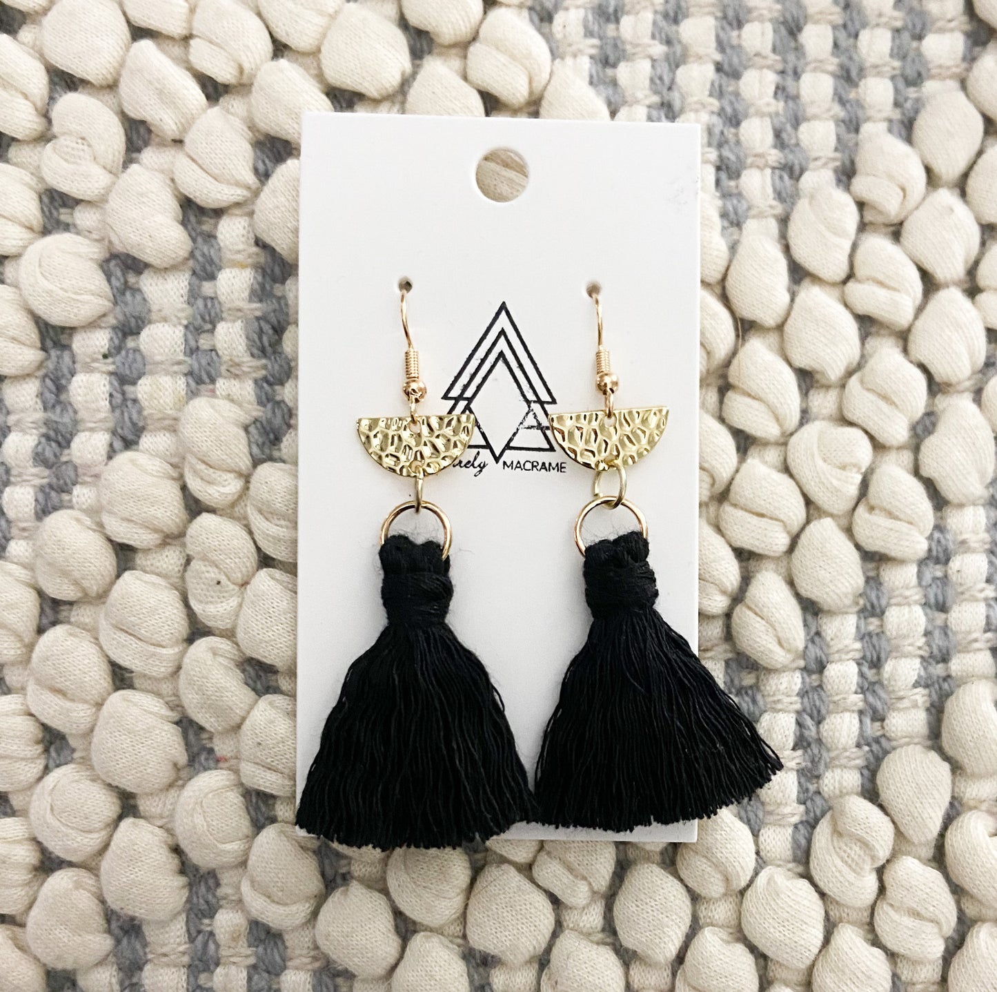 Black & Gold Dangly Earrings