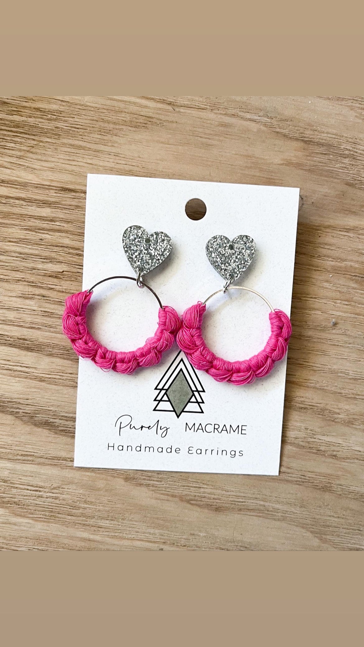 Silver Hearts & Pink Studs