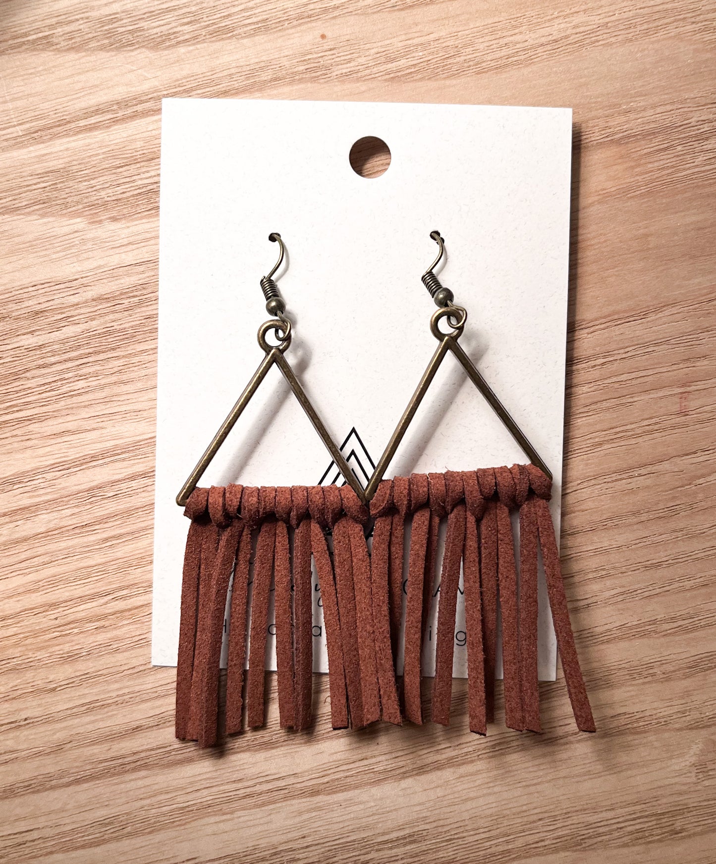 Faux Leather Triangles