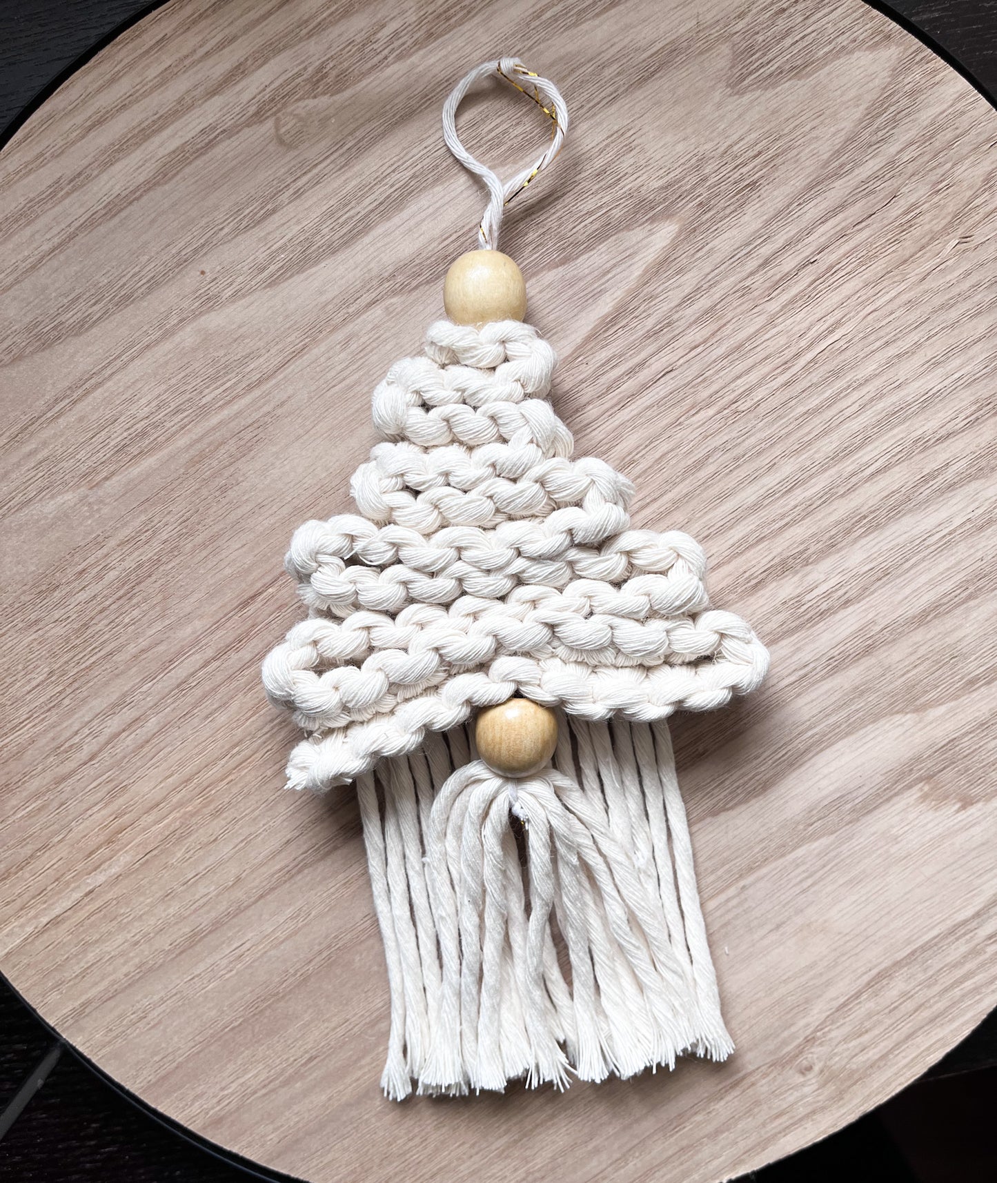 Cream Gnome Ornament