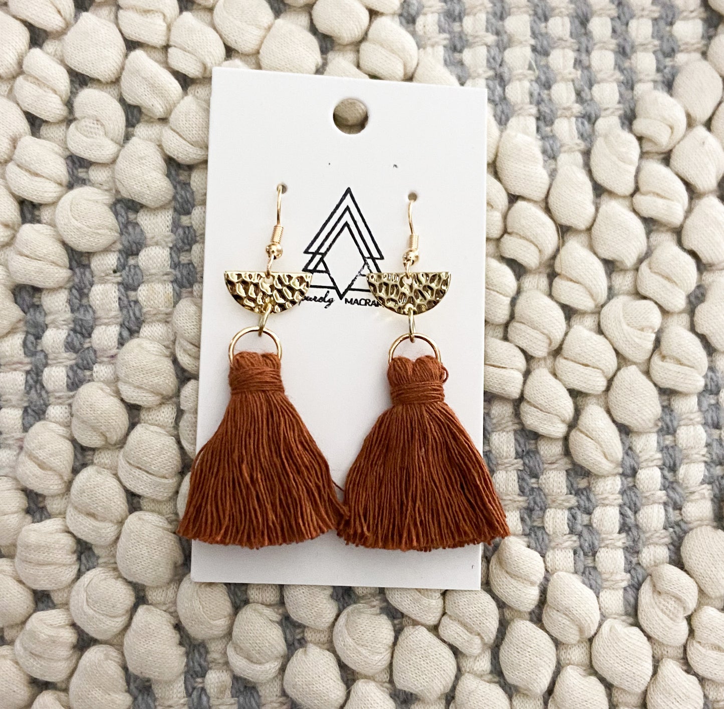 Rust & Gold Dangly Earrings
