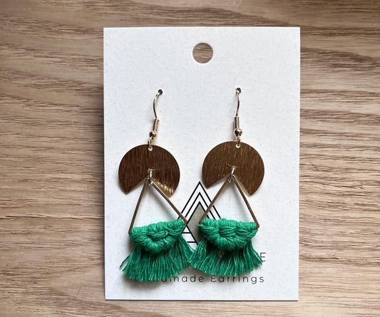 Green Dangly Triangles