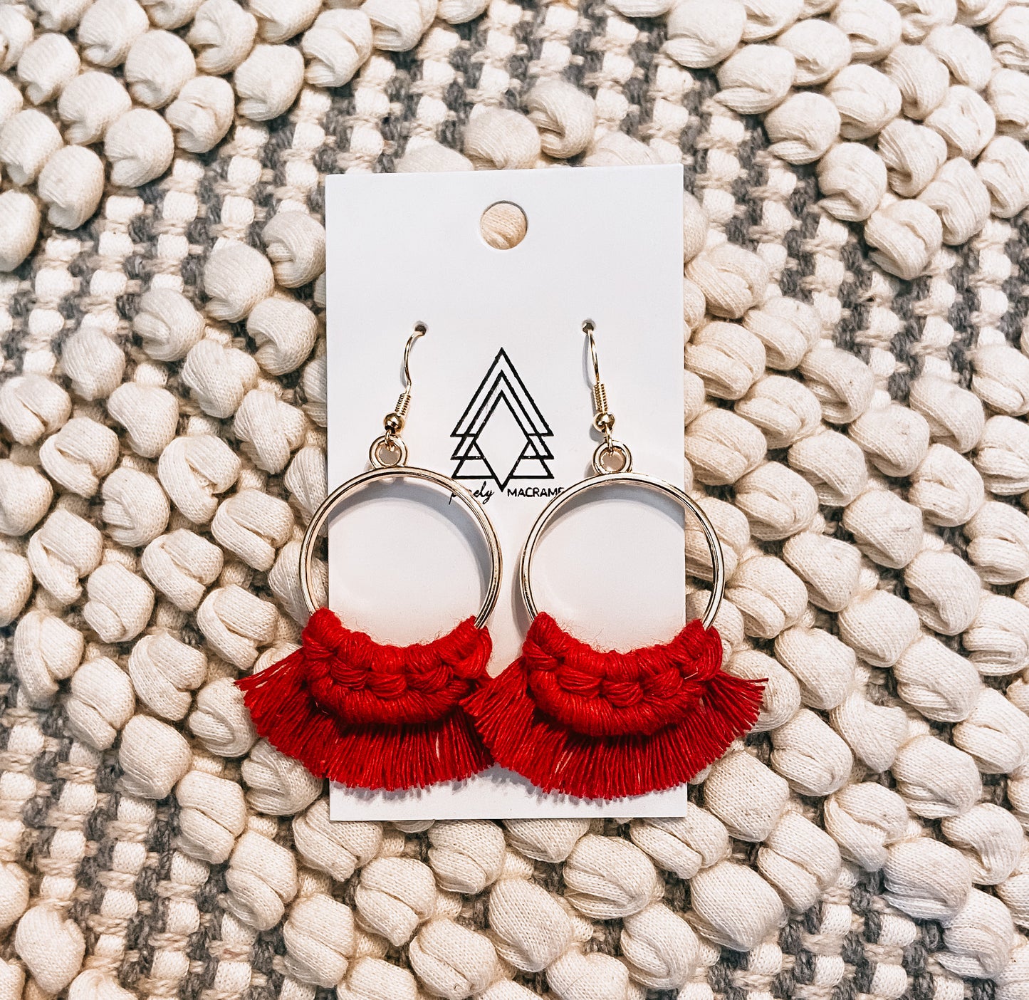 Red Gold Hoops