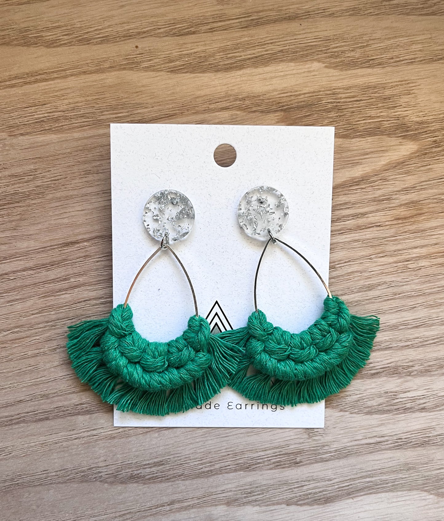 Winter Green Frayed Gems