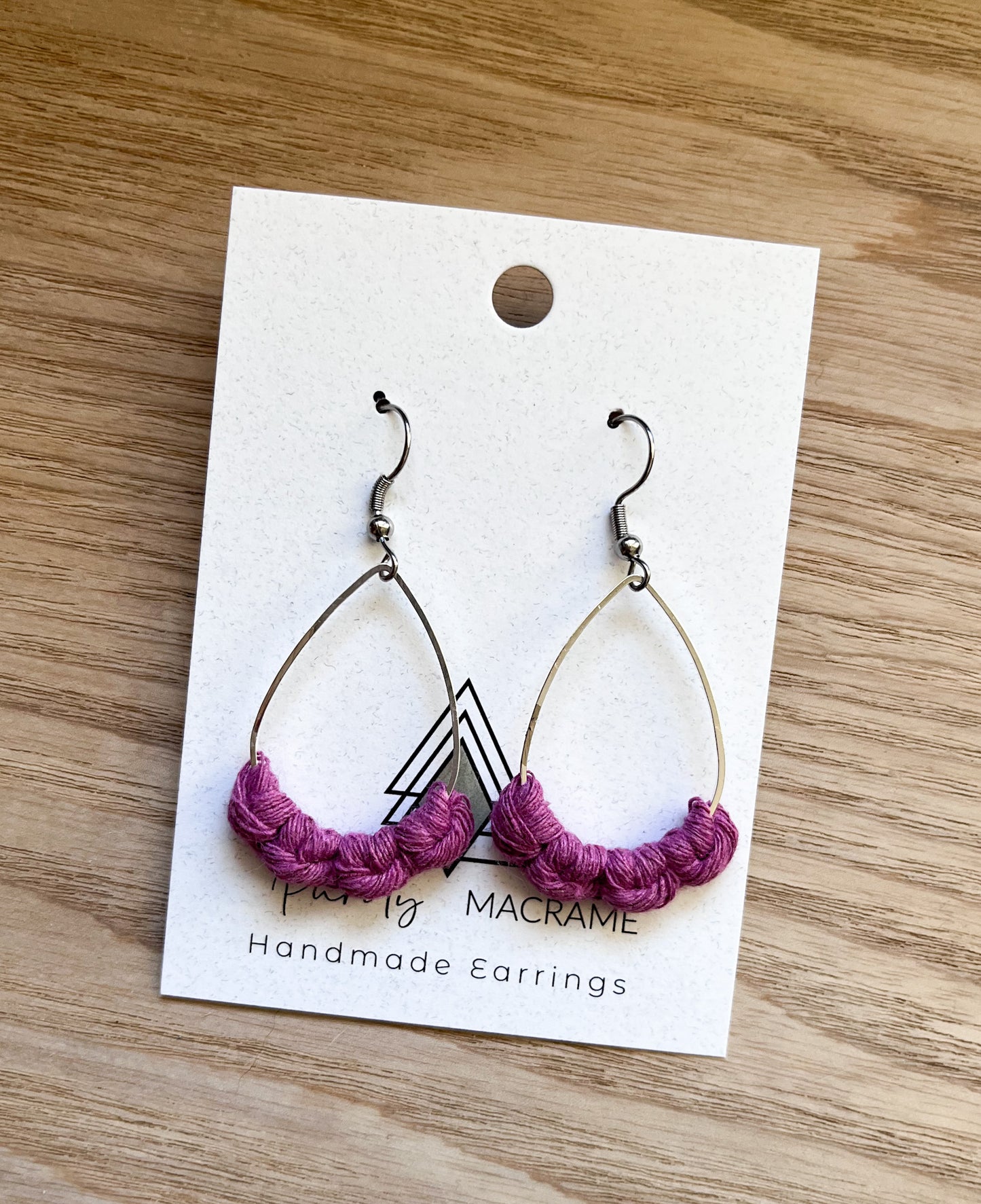 Fuchsia Gold Teardrops