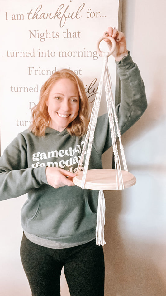 Round Macrame Shelf