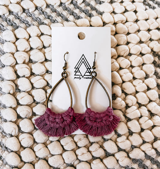 Fuschia Teardrop Earrings